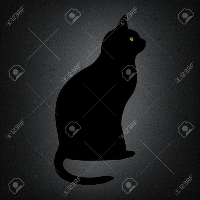 고양이의 검은 실루엣