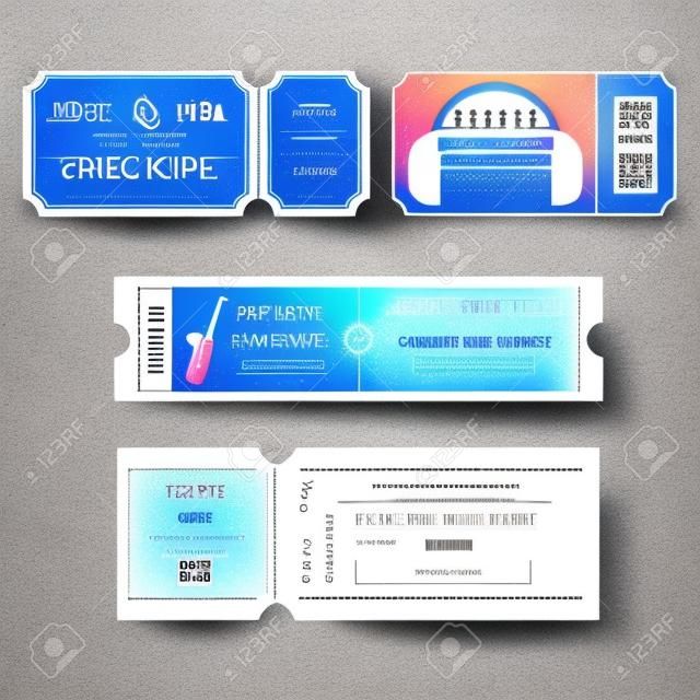 Concert ticket template. Concert, party or festival ticket design template. Entrance to the event.