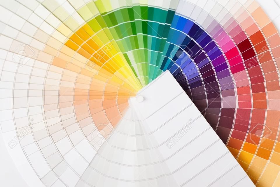 Close-up Hinblick auf eine Farbkarte zur Auswahl Farbe