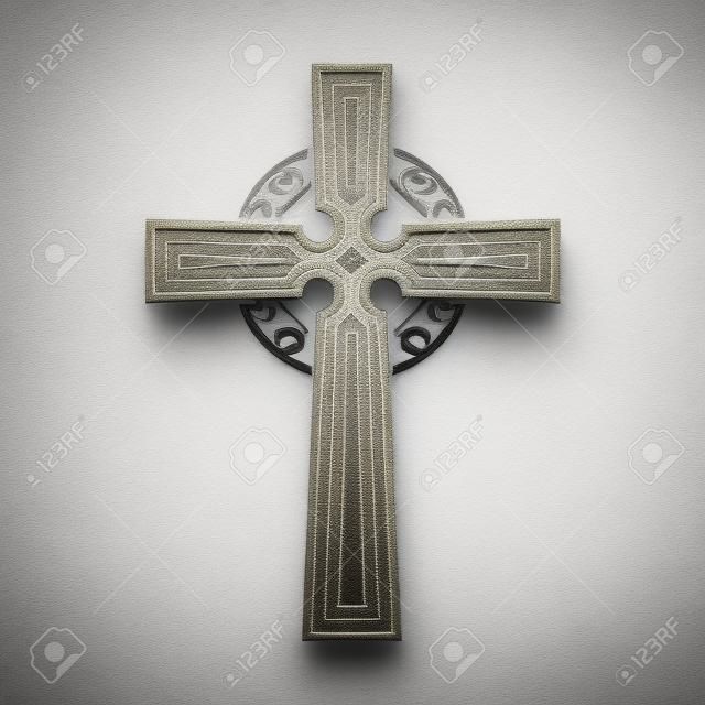 Christian cross isolated on white background.