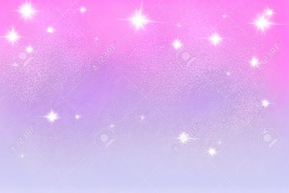 Lilac falling glittering particles on transparent background. Vector