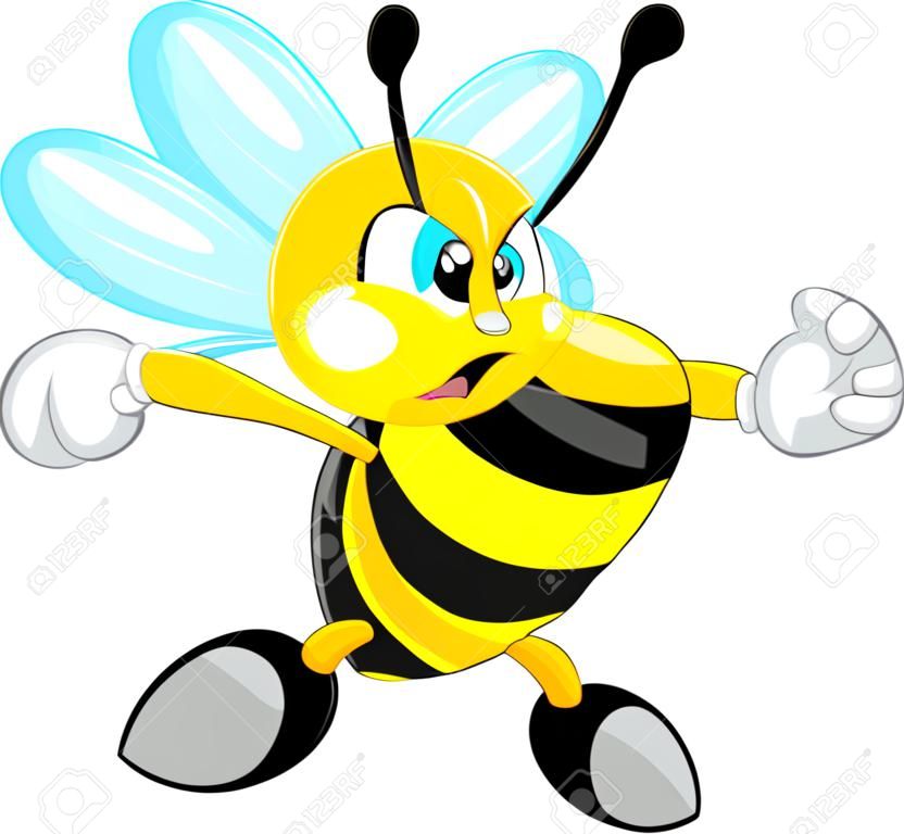 angry bee cartoon