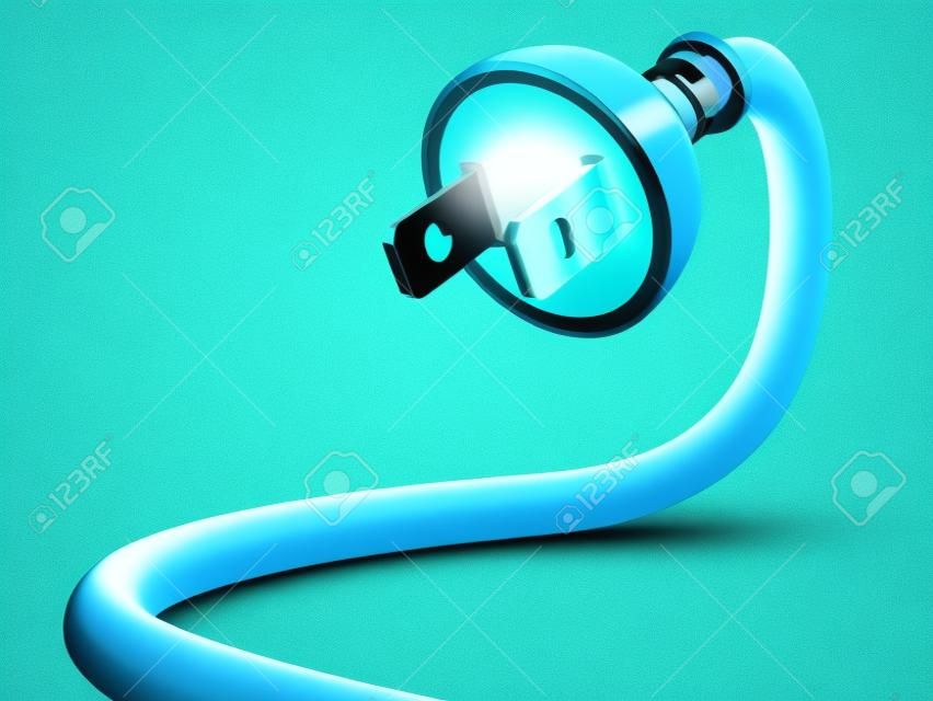 eco energy concept. electric plug isolated on a white background