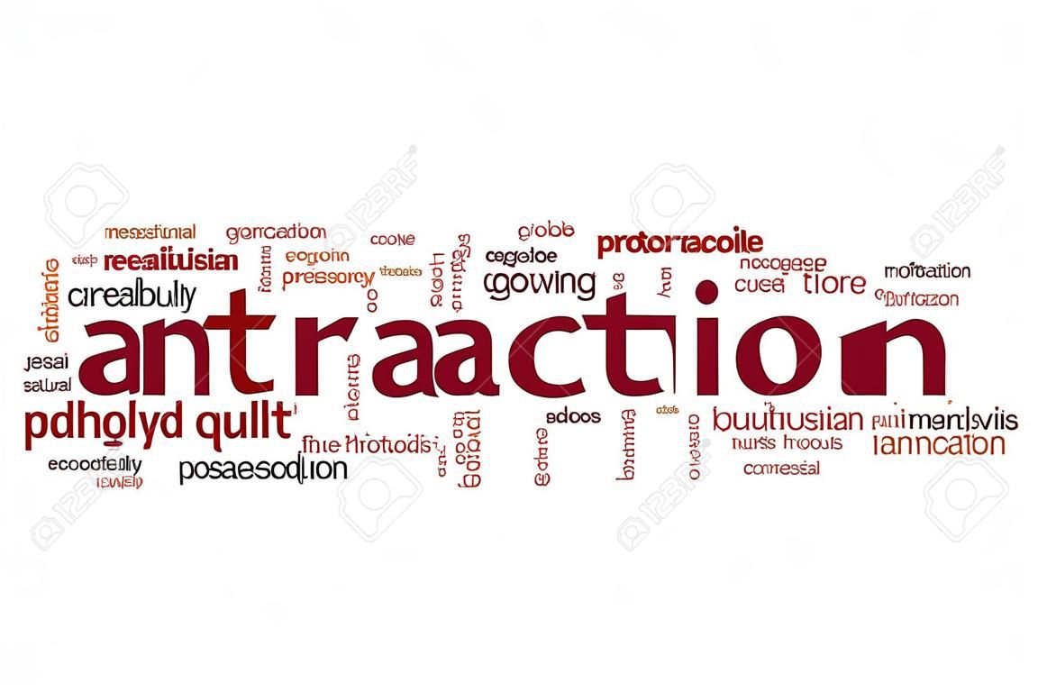 Attraction word cloud concept