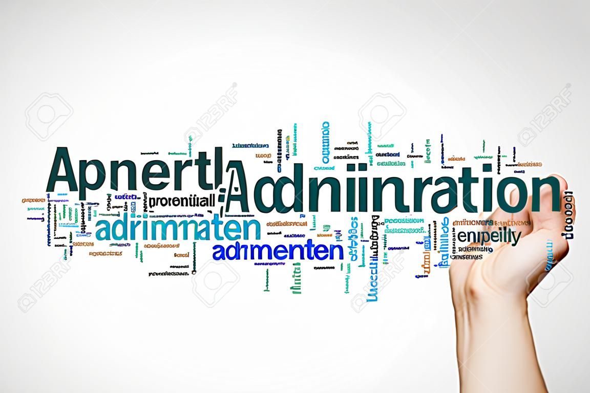 Public administration word cloud concept