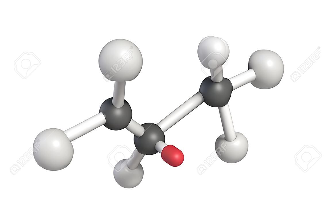 アセトン (体系的に名前 2 propanone)、無色、揮発性、可燃性液体、最も単純なケトンの立体構造。アセトンは水と混和性であり、重要な溶媒として機能します。