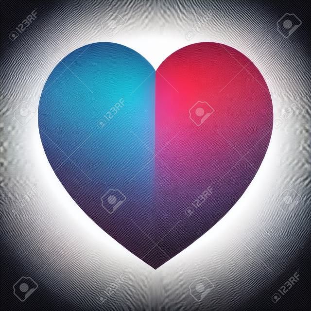 Vector Heart icon for print, gift, web, scrap and patchwork.