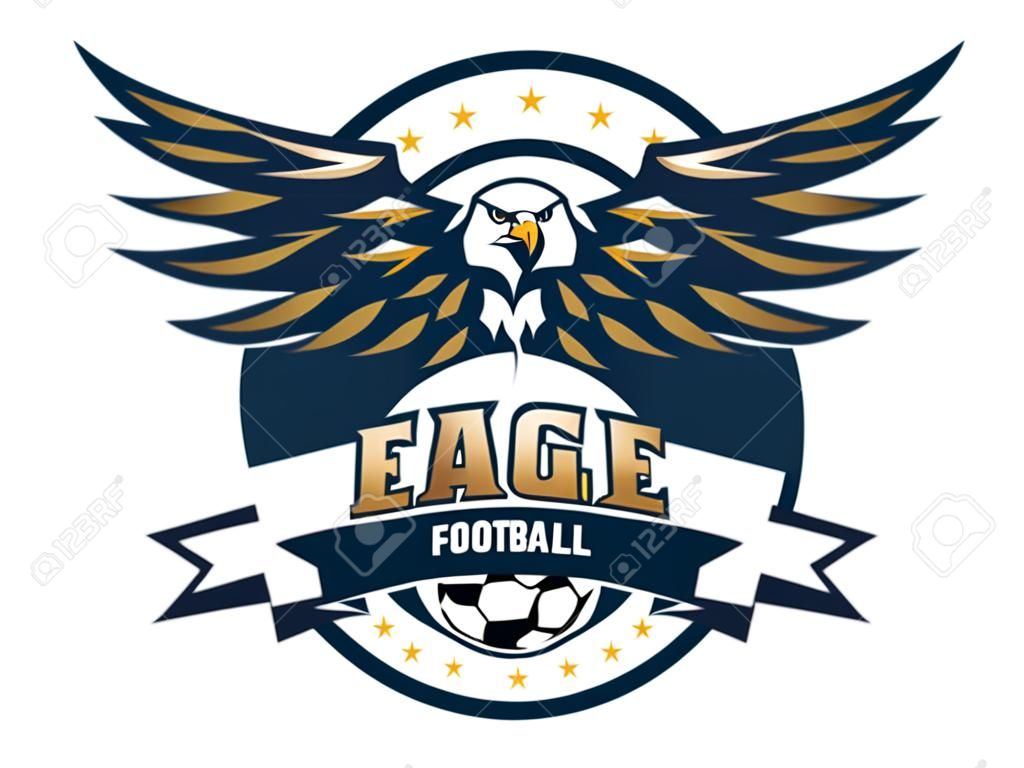 Eagle Football Team Club Logo Design Template