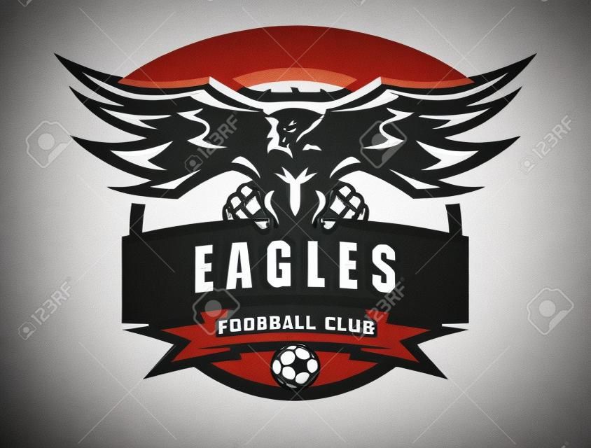Eagle Football Team Club Logo Design Template