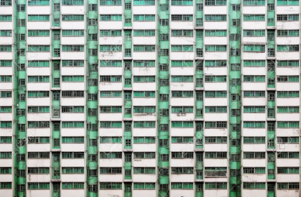 Vieil immeuble dans la ville de Hong Kong