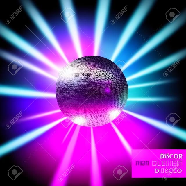 pink disco ball, pink background, EPS10, Stock vector