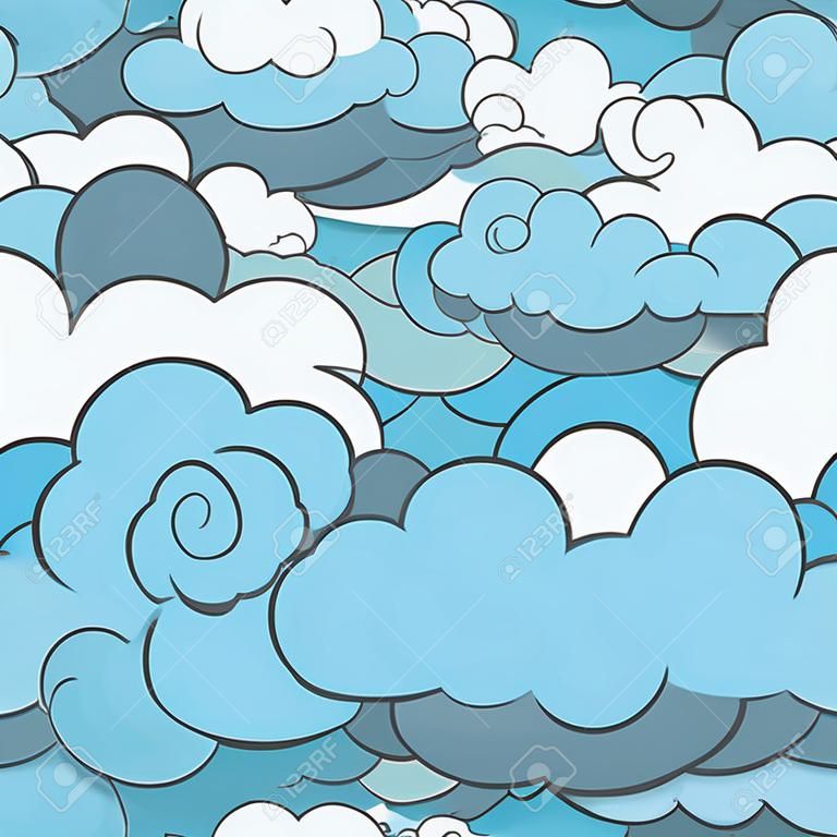 Fond nuageux stylisé