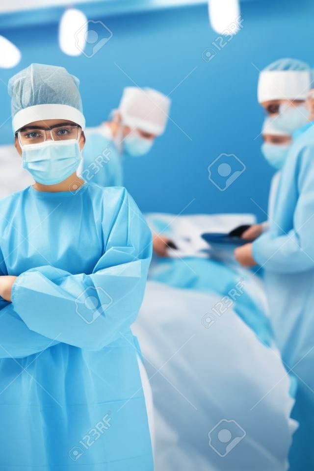 Surgery team in the operating room .