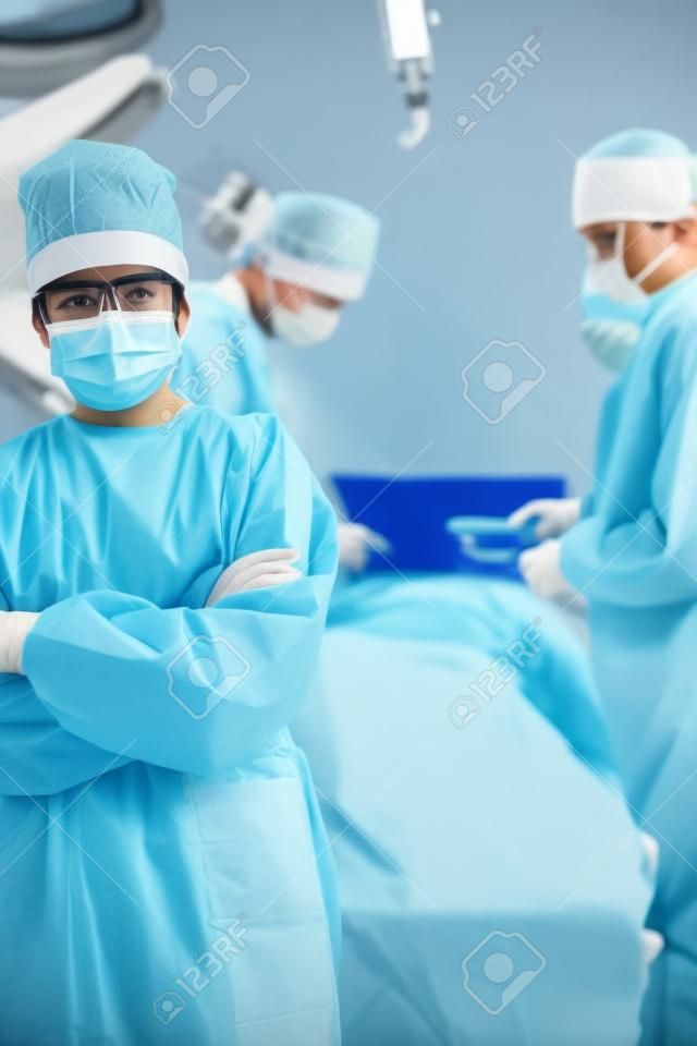 Surgery team in the operating room .