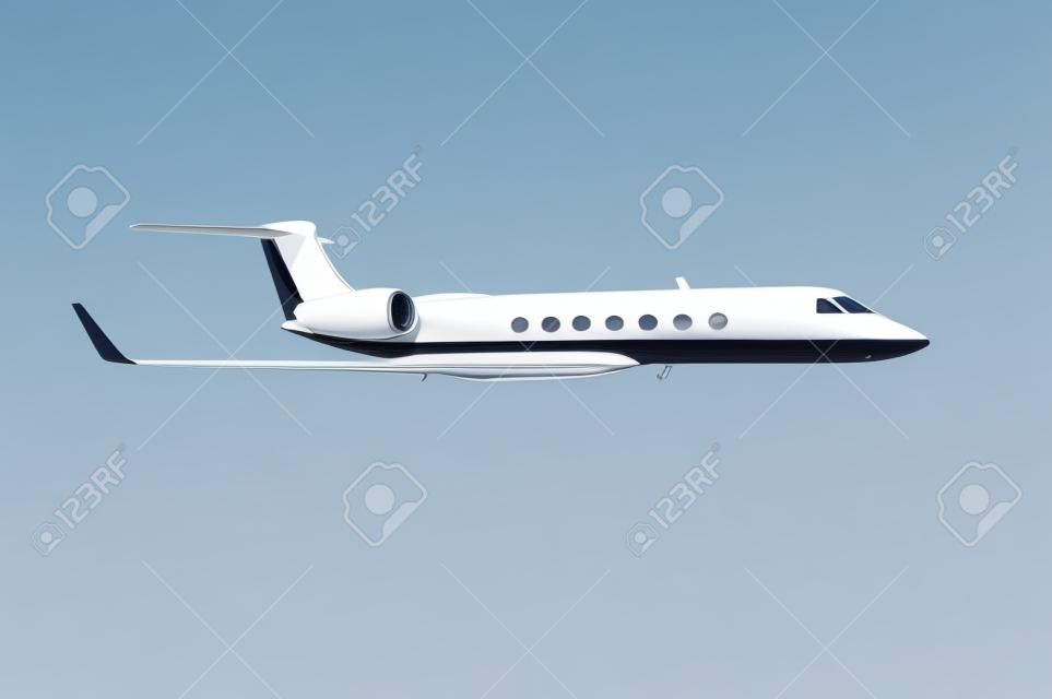 Private jet isolated on over white background