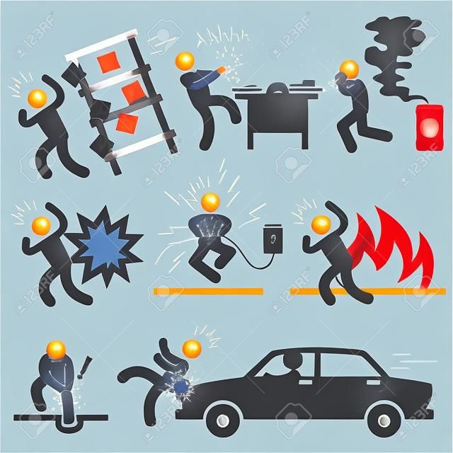 Explosão de acidente de carro Electrocuted Fire Danger