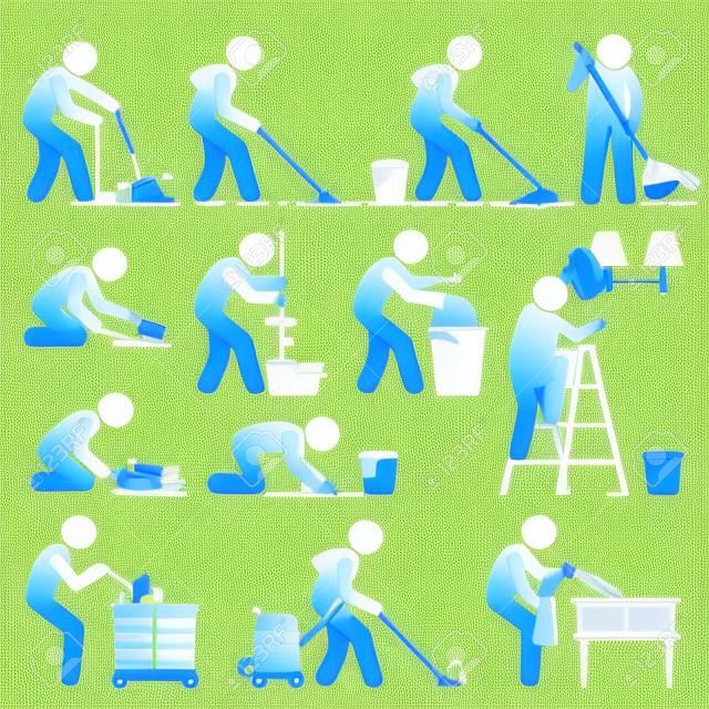 Reinigungsmittel-Reinigung und Wäsche Haus-Piktogramm