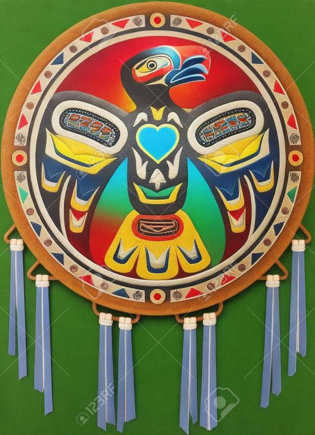Native Drum americano con Eagle