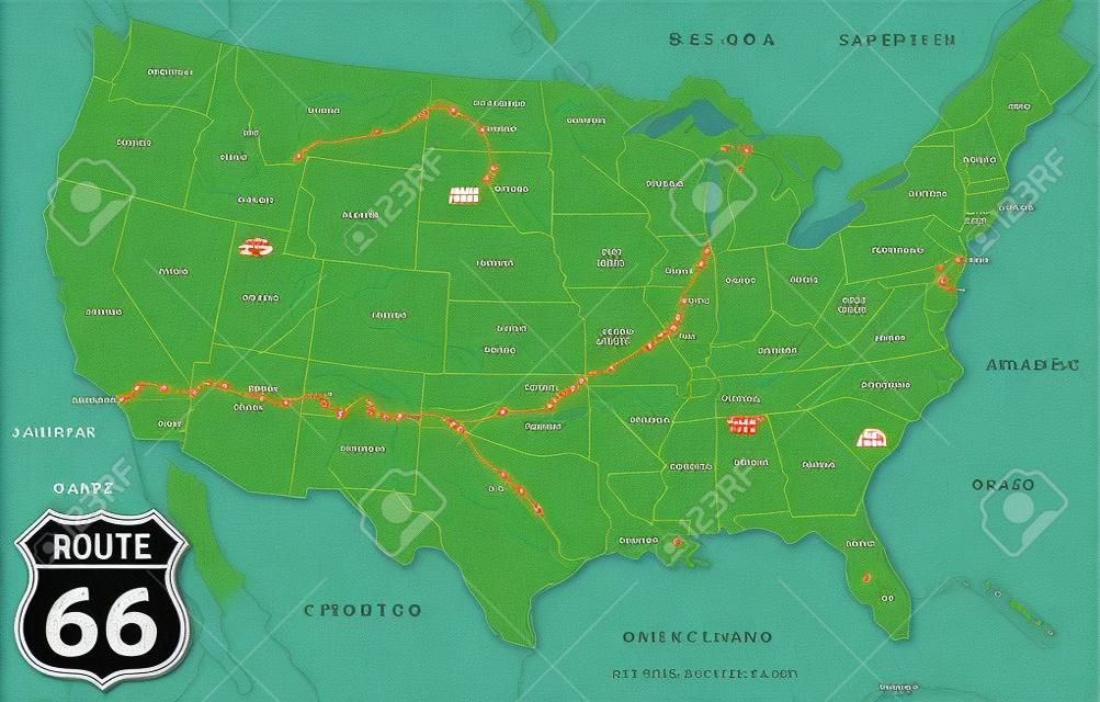 Route 66 Karte