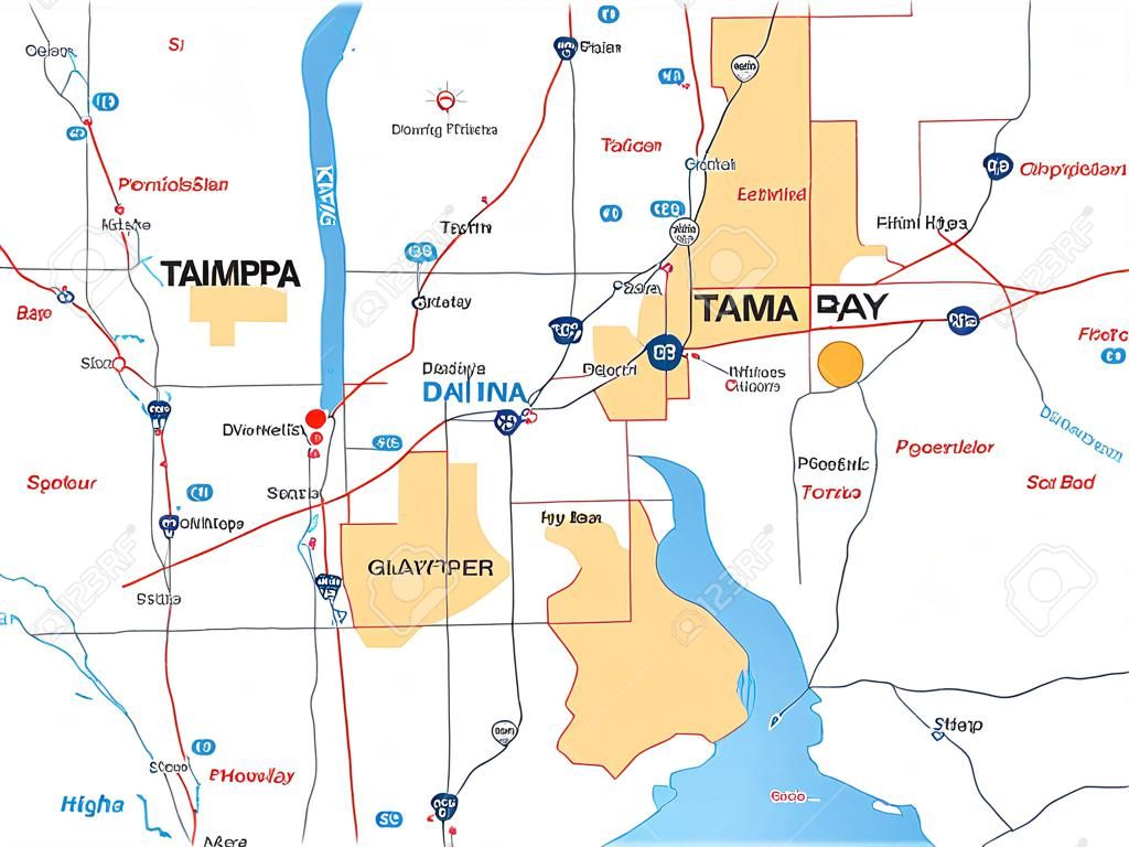 Tampa Bay területén térképen