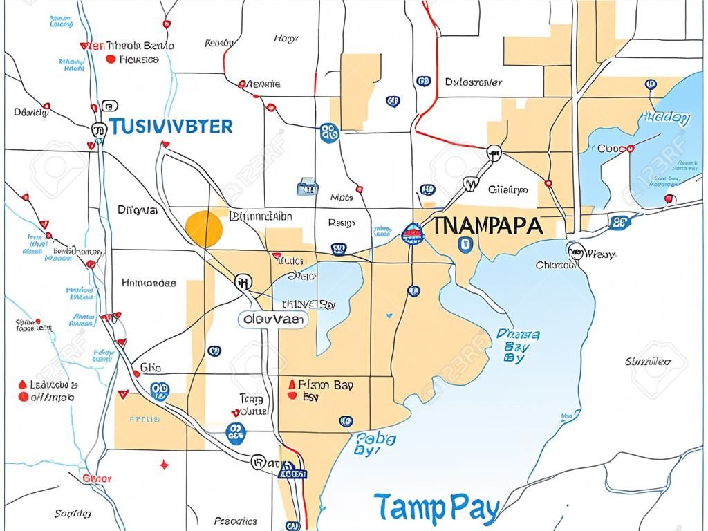 Tampa Bay területén térképen
