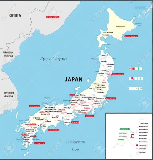 Japonya idari haritası