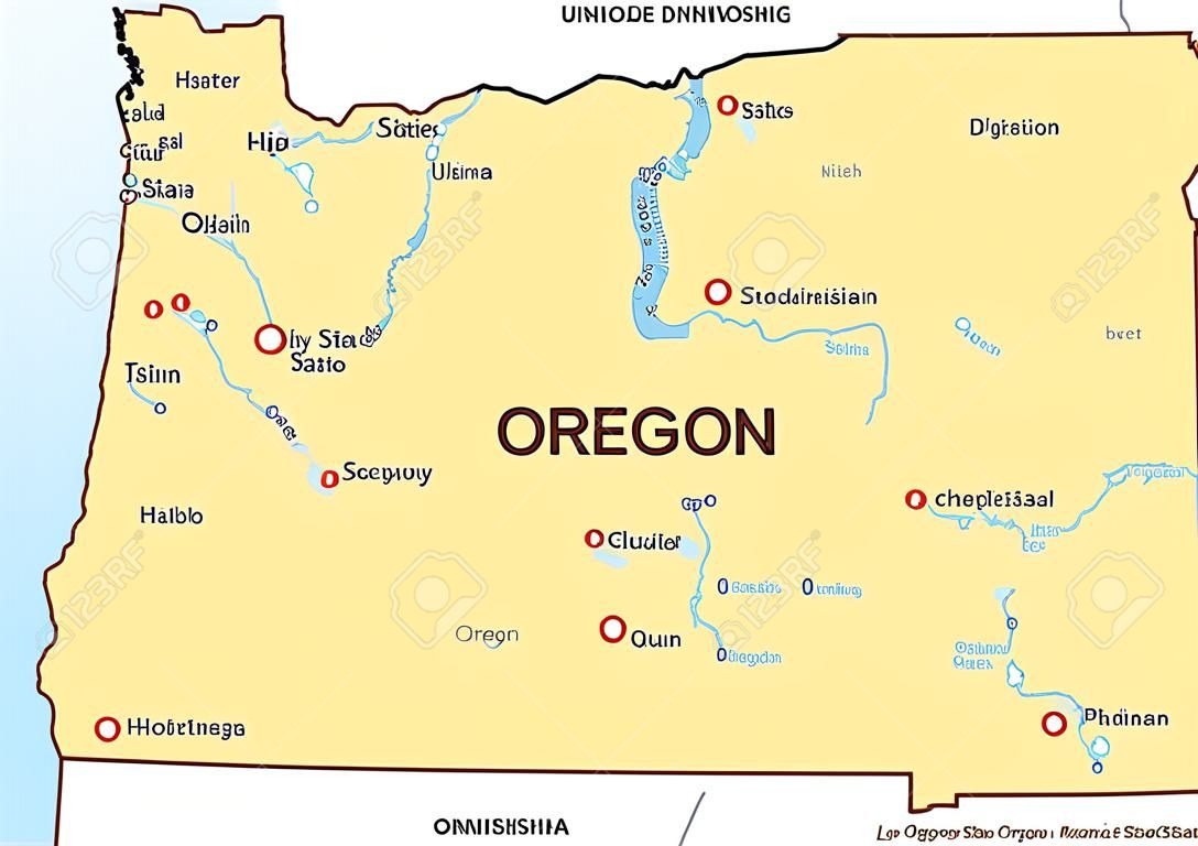 Einfache Oregon State Karte