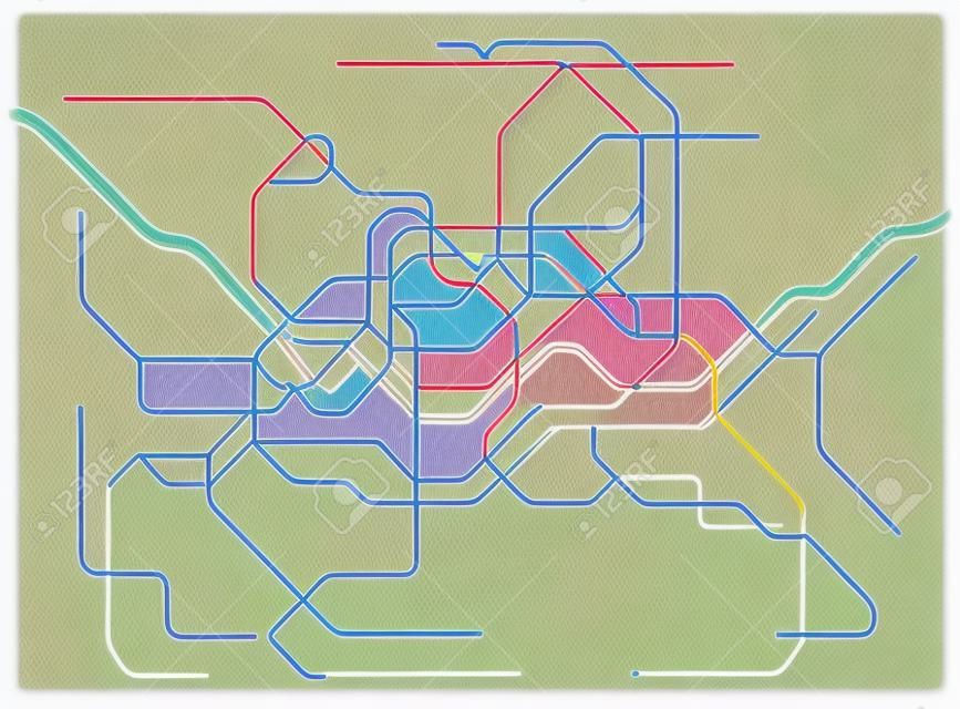 Mapa metropolitano de soul colorido