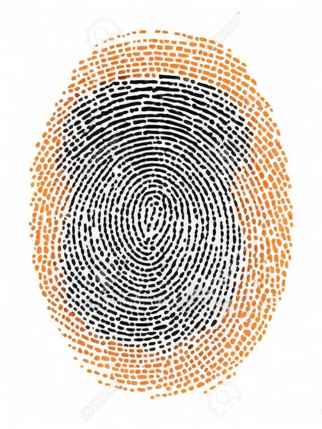  Vector illustration of fingerprint isolated on transparent background 