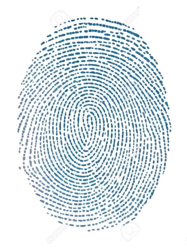 指紋識別的矢量插圖孤立在透明背景