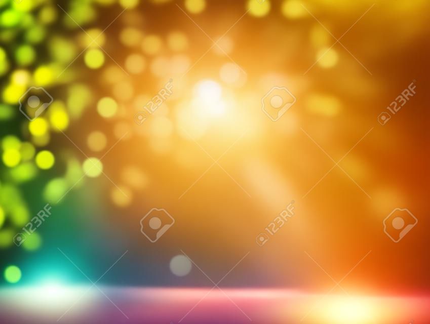 Natural blurred background with bokeh and sun light.