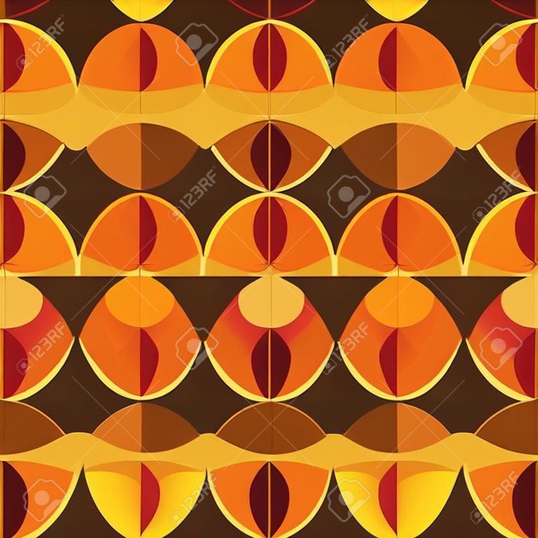 Seamless geometric vintage wallpaper, vector illustration