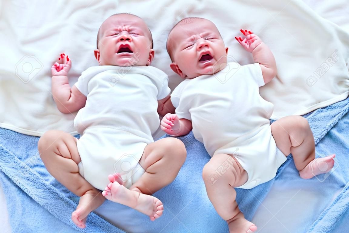 Baby twins cry