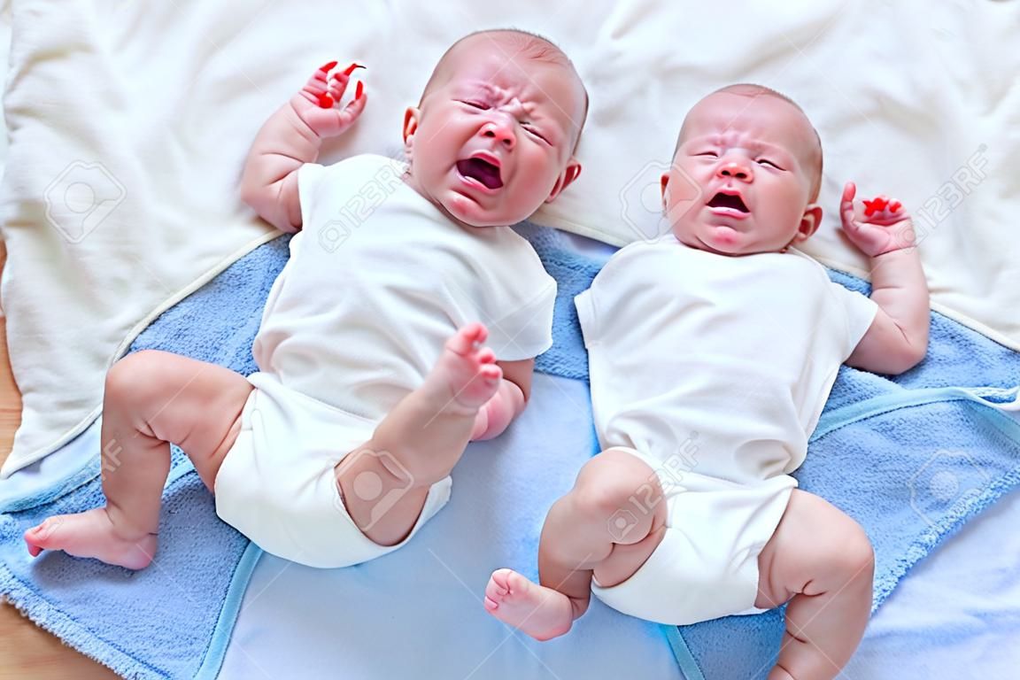 Baby twins cry