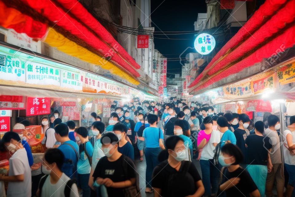 Keelung, Taiwan 19 August 2022: Keelung Night Market