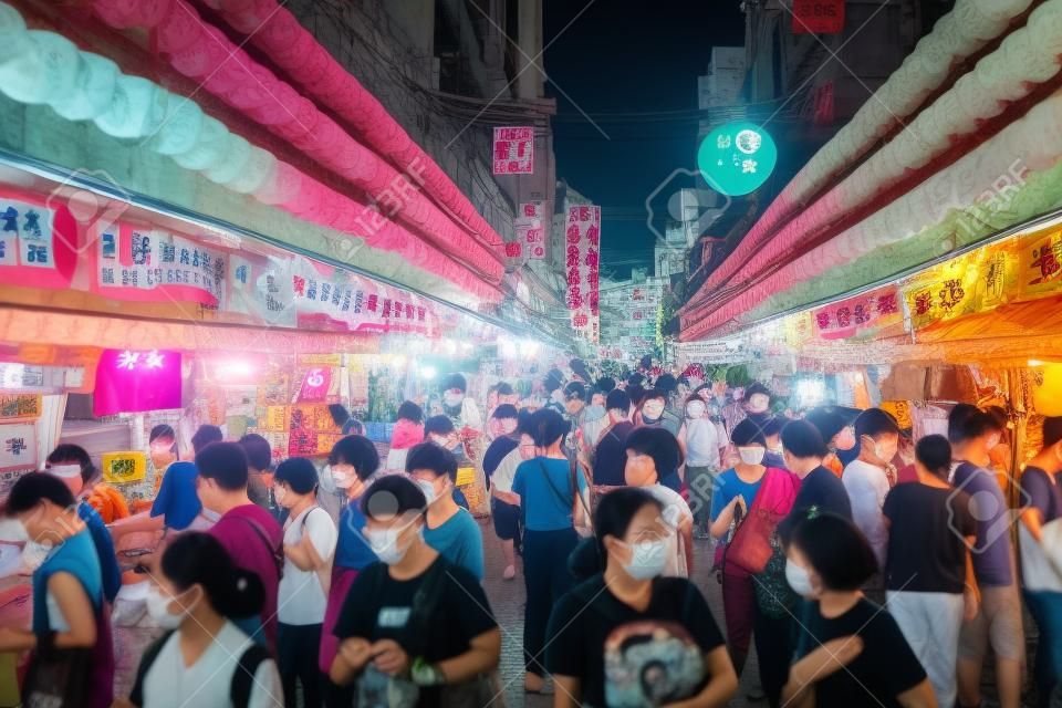 Keelung, Taiwan 19 August 2022: Keelung Night Market