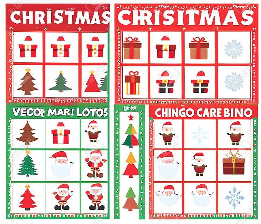 tarjetas de bingo de navidad