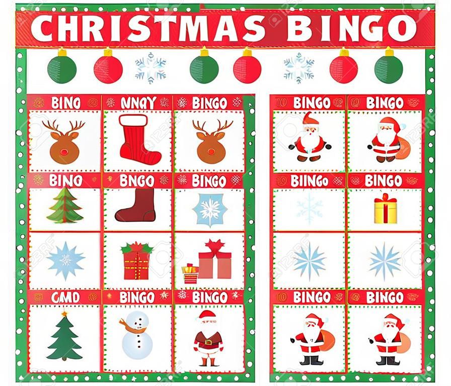 tarjetas de bingo de navidad