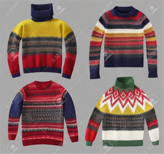 A set of warm knitted sweaters