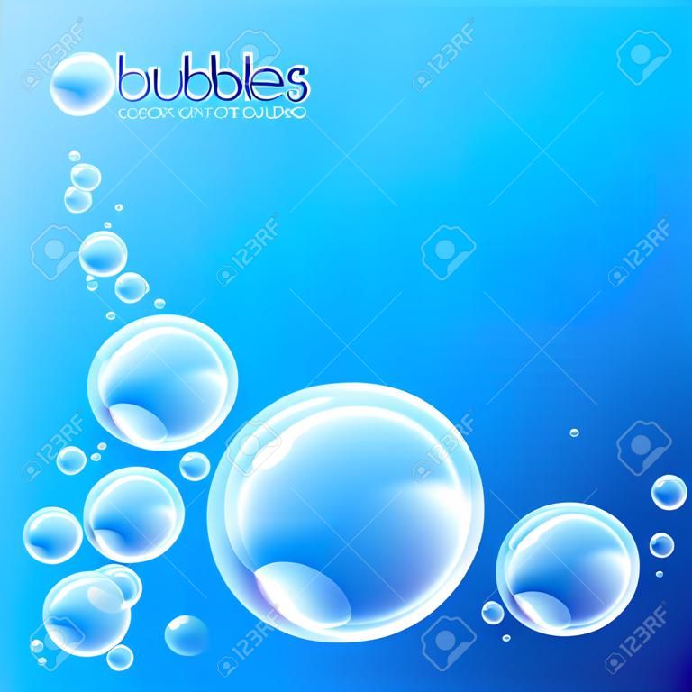 Wave of bubbles. Vector background for your design
