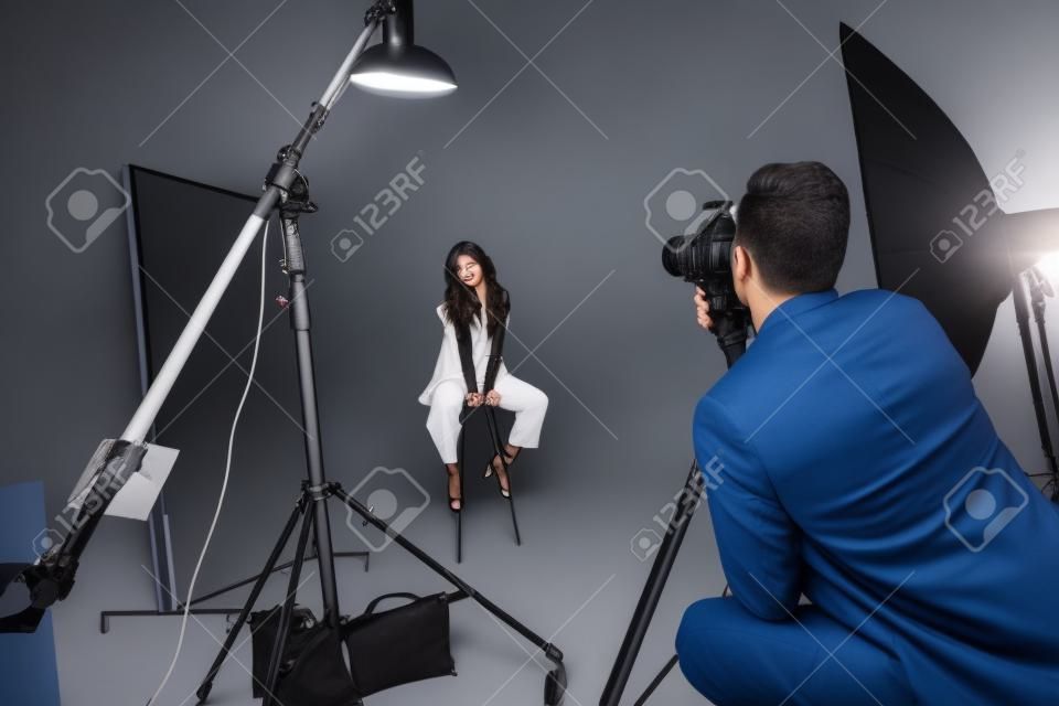 fashion shoot in photo studio