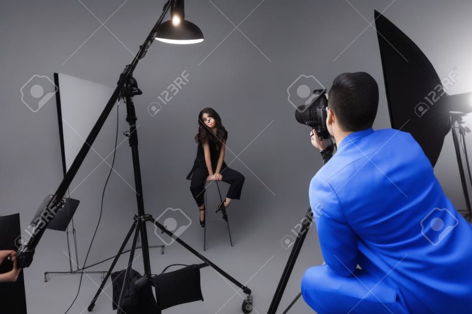 fashion shoot in photo studio