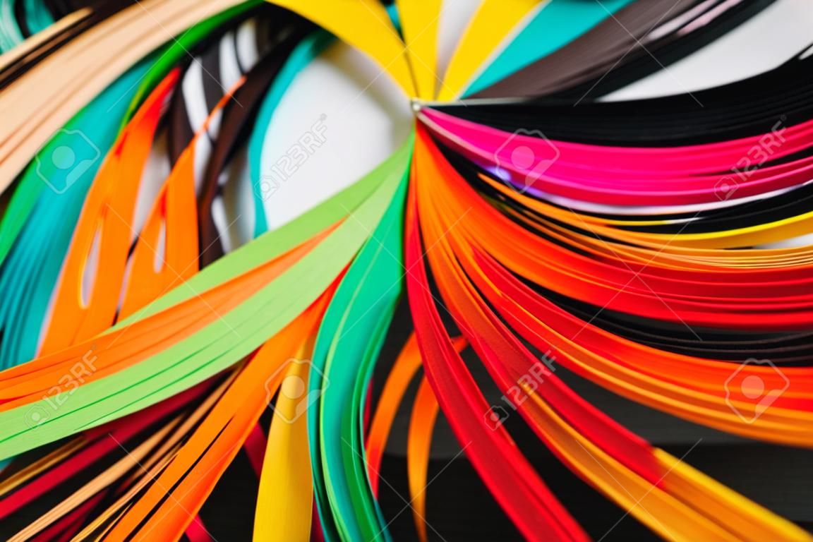 colored bright quilling striped paper