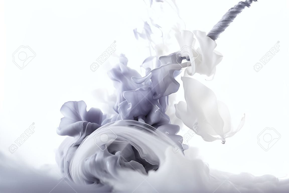 monochromatic grey paint splash, isolated on white