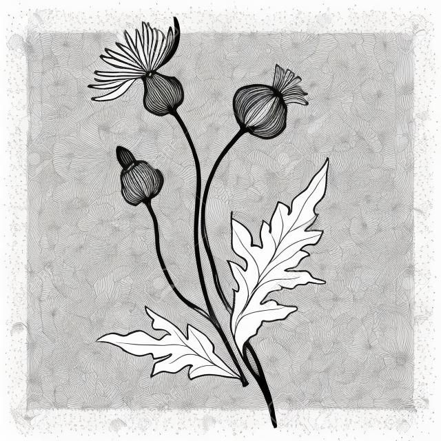 Vector flores silvestres florais flores botânicas. Folha de primavera selvagem isolada. Arte de tinta gravada em preto e branco. Elemento de ilustração de flor isolado.