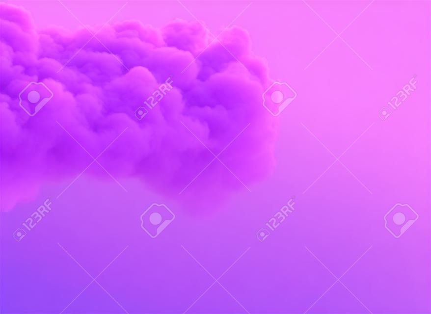 Purple fog or smoke cloud isolated on transparent background. Realistic violet smog, haze, mist or cloudiness effect. Vector illustration.