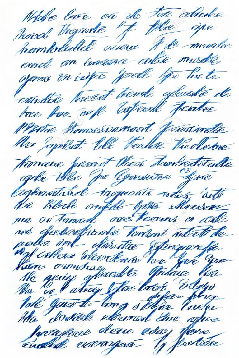 Handwritten unreadable text. Handwriting. Calligraphy. Signature. Letter. Abstract texture background