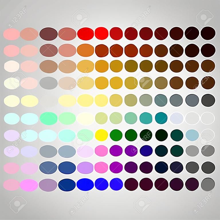 Tavolozza dei colori con tonalità di colori