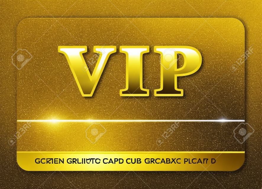 Altın pırıltılar gelen oluşan VIP kulüp kartı