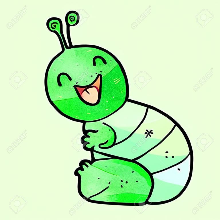 만화 행복 한 애벌레